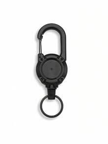 Dây đeo thẻ Siliget chịu lực cao, cuộn dây thép 23,6 inch, móc khóa rút gọn dùng cho hoạt động ngoài trời, màu đen. - Nhiều màu - Xem 9