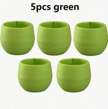 SHEIN 5/10/20pcs Mini Flower Pots For Succulents Small Plants DIY Interchangeable Planters With Drainage Hole Water Reservoir Cute Desktop Decor - Multicolor - View 19