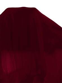 Modelyn Women V-Neck Wrapped Ruched Elegant Long Sleeve Dress Long Evening Dresses - Burgundy - View 4