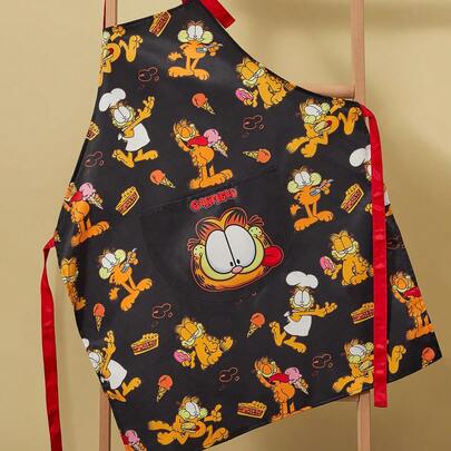 GARFIELD | SHEIN 1 chiếc tạp dề đầu bếp, được làm từ vải chống thấm nước và dầu mỡ, thoải mái và mềm mại, là vật dụng cần thiết cho nhà bếp và làm bánh, phù hợp cho cả nam và nữ, có một túi, kiểu dáng đầy đủ.