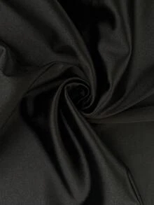 Rafferiza 女士缎面不对称褶皱撞色蕾丝露肩修身A字连衣裙，夏季 - 黑色 - 查看 3