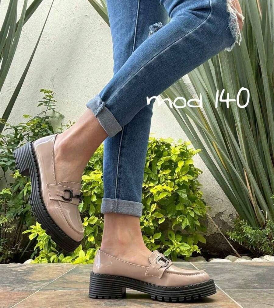 MOCASINES DE MODA PARA DAMA, COMODOS - nude - Ver 1