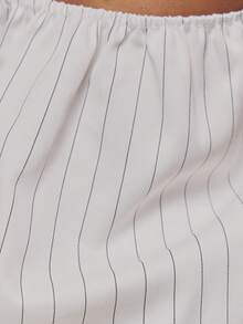 MUSERA Stripe Halterneck Flowy Co-Ord Top Only Spring Summer Cosy Cute Daily Girly Vacation Sunlight Social - White - View 6