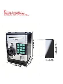 全新：指纹密码存钱罐，大容量硬币罐，教育理财，防盗硬币储蓄盒，ATM设计硬币罐 - 惊喜礼物，生日礼物，圣诞礼物，完美礼物 - 彩色 - 查看 3