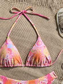 Swim Vcay Women's Sexy Halter Neck Beach Vacation Bikini 2 Pieces Swimsuit, Summer Zestiva Swimsuit - Multicolor - View 4