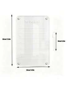 Zazumi 1pc Magnetic Refrigerator Message Board, Dry Erase Note Pad For Fridge, Reusable Magnetic Memo Board For Kitchen, Office, Home, To Do List, Grocery List, Schedule Planner, Whiteboard Sticker - multicolor - View 5