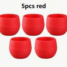SHEIN 5/10/20pcs Mini Flower Pots For Succulents Small Plants DIY Interchangeable Planters With Drainage Hole Water Reservoir Cute Desktop Decor - Multicolor - View 24