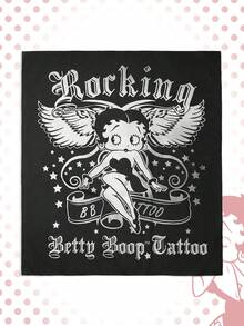 Betty Boop | ROMWE 1pc, Dark Punk Pattern Polyester Tapestry, Suitable For Daily Home Decoration, Living Room, Bedroom, Camping And Other Occasions, Suitable For All Seasons - Multicolor - View 1