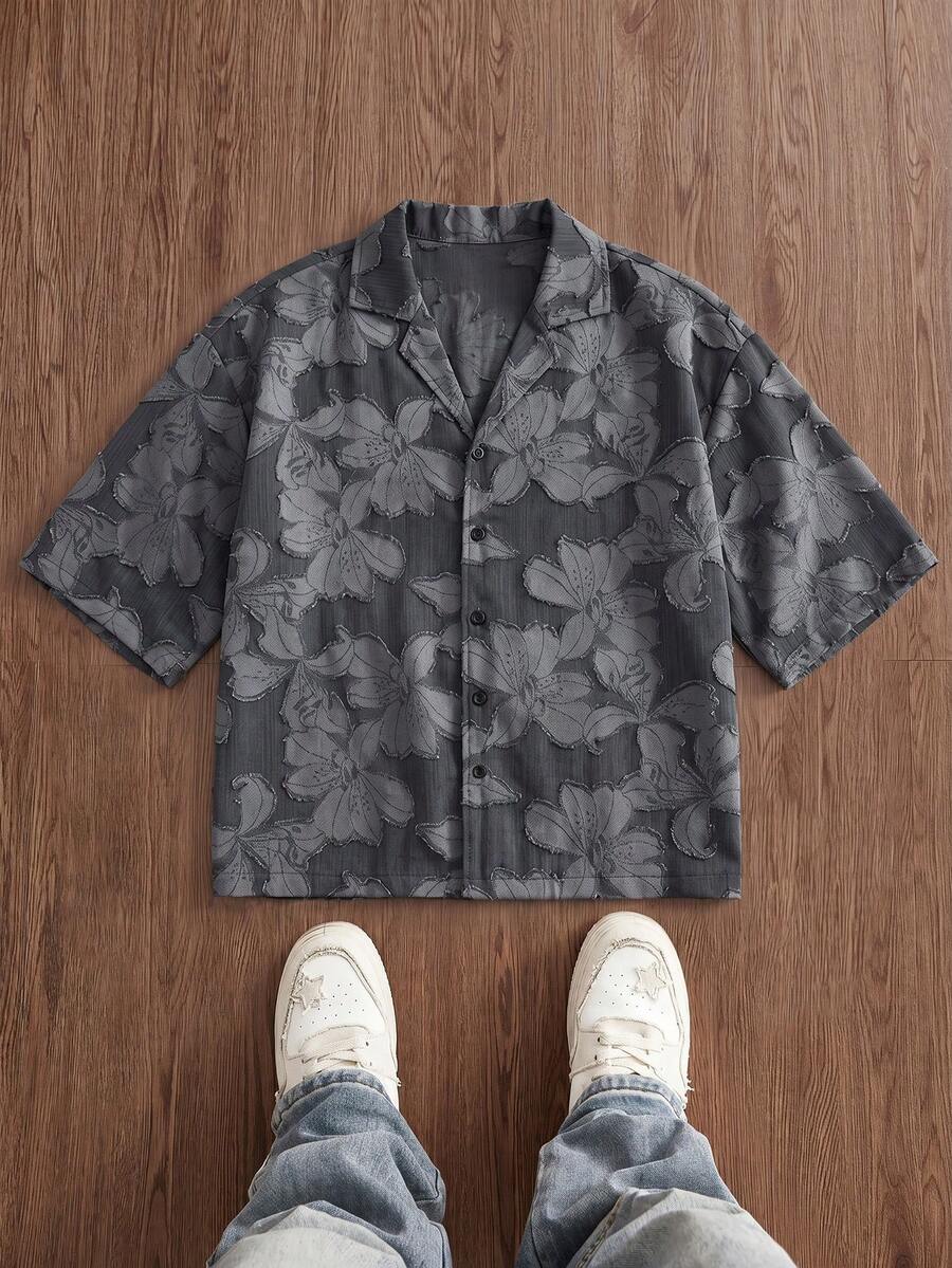 SWAVVY 男士衬衫 - 灰色 - 查看 1