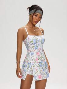 CourtClass Đầm golf không tay in hoa dành cho nữ - Nhiều màu - Xem 6