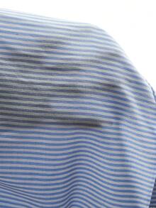 孕妇夏季休闲条纹短裤 - 藍白色 - 查看 8