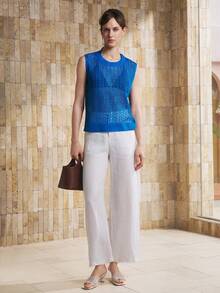 Airaco Áo vest len nữ - Xanh đậm - Xem 2