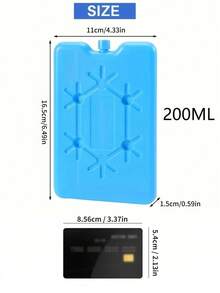 1pc/4pcs Ice Packs For Lunch Box OrLunch Boxes, Reusable Ultra-Thin Freezer Packs, Long-Lasting Cool Packs For Camping Coolers - Blue - View 7