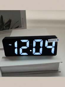 1PC LED Mirror Desk Clock, Digital Alarm Clock With Snooze Function, Time Display, Desk Electronic Night Light, USB Port, Home Decor, Suitable For Bedroom, Office, Room, Dorm, Back To School Study Supplies - multicolor - View 14