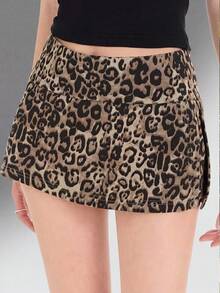 Rina Fox 女士豹纹休闲百搭约会外出迷你裙 - 彩色 - 查看 1