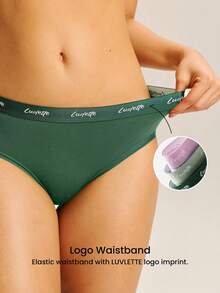 LUVLETTE 3-Pack Soft Cotton Mid-Waist Cheeky Women Underwear Panties Set - Multicolor - View 9