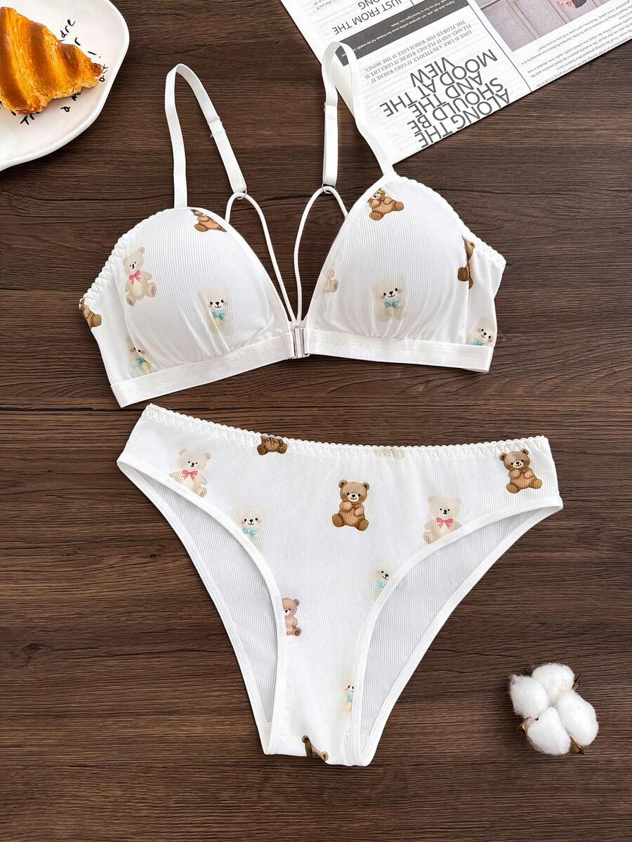 Bộ 2 áo ngực không gọng cài trước dành cho nữ - Nhiều màu - Xem 1