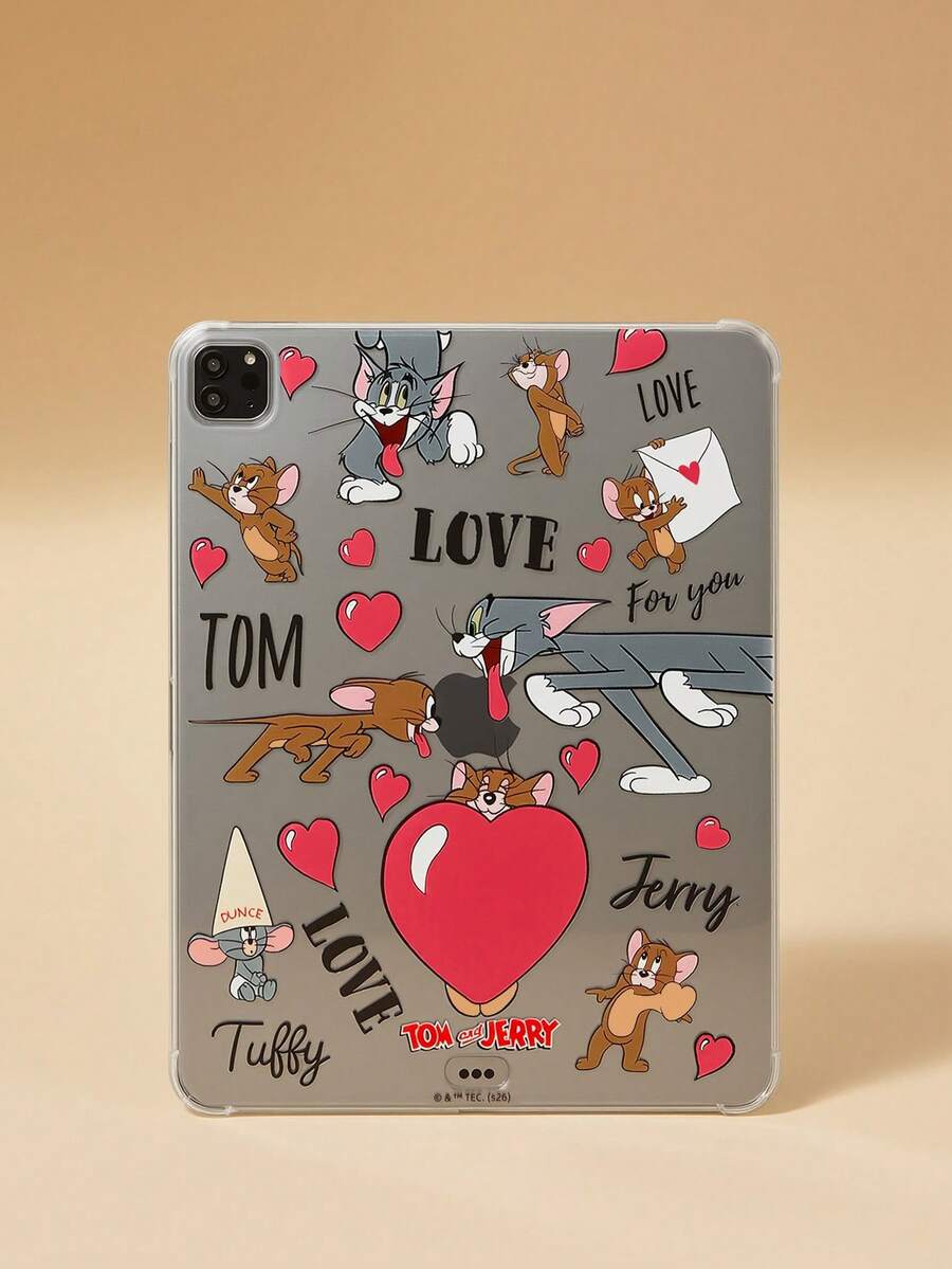 TOM & JERRY X SHEIN Ốp bảo vệ máy tính bảng chống rơi dễ thương, phù hợp với iPad. - Nhiều màu - Xem 1