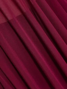 SHEIN ICON 大码不对称网纱拼接露背吊带背心（女款） - 紫色 - 查看 9