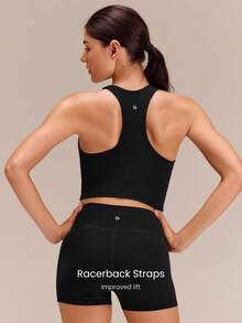GLOWMODE Sujetador Deportivo Featherfit™ Ruched Racerback - Negro - Ver 3