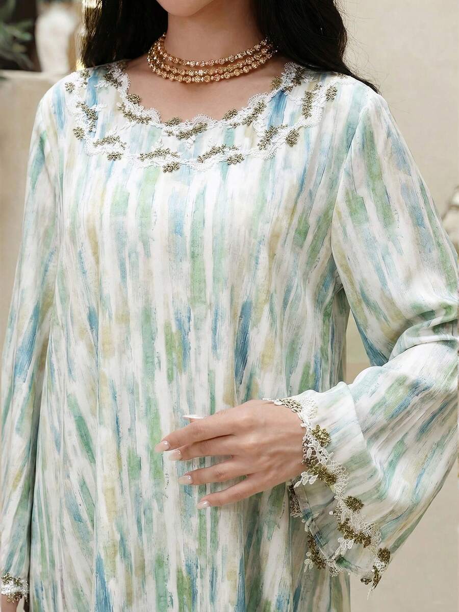 Yasmyna Kaftan & Jalabiya - Green - View 1
