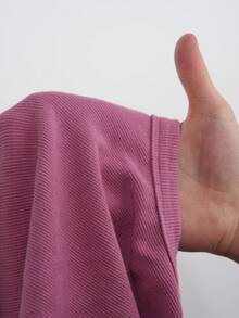 Muchica Vintage Solid Curved Hem Ruched Tank Top, Rose Red - Hot Pink - View 7