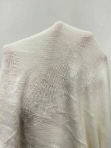 SHEIN PETITE 白色深V领褶皱紧身迷你连衣裙 - 白色 - 查看 8