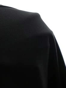 MaterniChic Quần dài ngang gối bằng vải dệt kim dành cho bà bầu - màu đen - Xem 5