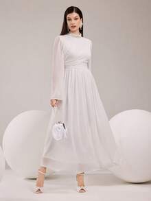 Modelyn Váy thời trang đơn giản cho nữ mặc hàng ngày - trắng - Xem 7