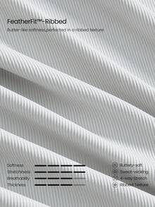 GLOWMODE FeatherFit™ - 罗纹轻松飘逸叠穿半身裙，适合瑜伽、普拉提、芭蕾、健身房、日常休闲穿着 - 白色 - 查看 5