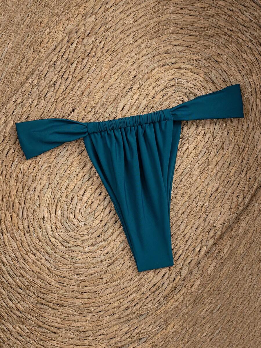 Swim Vcay Quần bikini dây mảnh cạp thấp gợi cảm dành cho nữ, màu xanh dương - Màu xanh ngọc - Xem 1