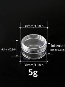 50/100 Mini Transparent Cream Cans (3g / 5g) - Empty Plastic Cosmetic Cans, Transparent Sample Bottles, Suitable For Eyeshadow Cream And Lip Balm, Travel Essential Cosmetic Sample Cans, Perfect For Thanksgiving, Halloween And Christmas. - Clear - View 4