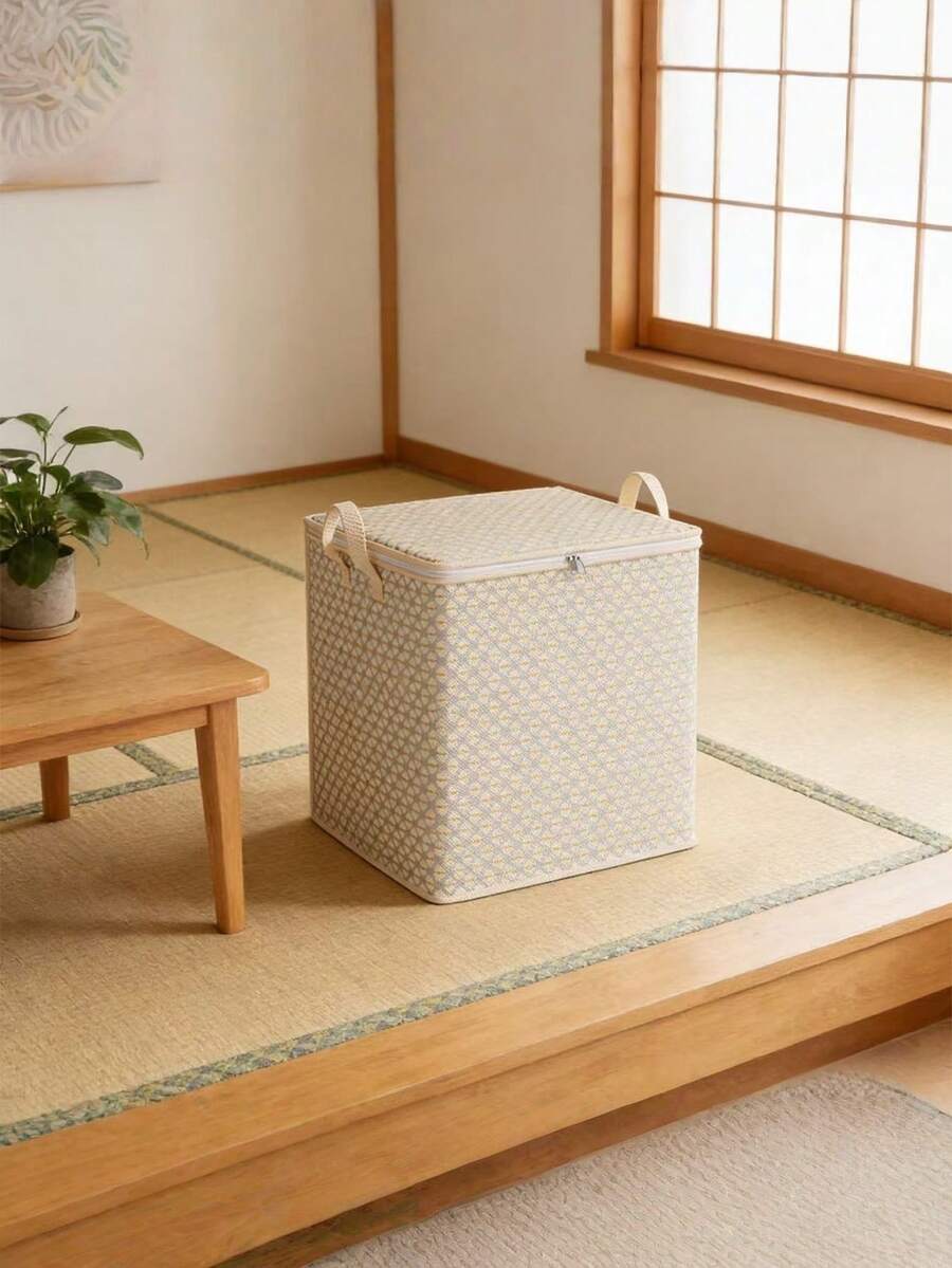灰色瓦楞纸储物袋,适用于搬家、卧室衣物收纳、衣柜收纳,家用多功能储物箱 - 彩色 - 查看 1