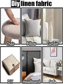 1 tấm vải giả lanh trơn, vải dùng làm khăn trải bàn, đệm, gối, vỏ bọc ghế sofa, vải tự may. - A - Xem 5