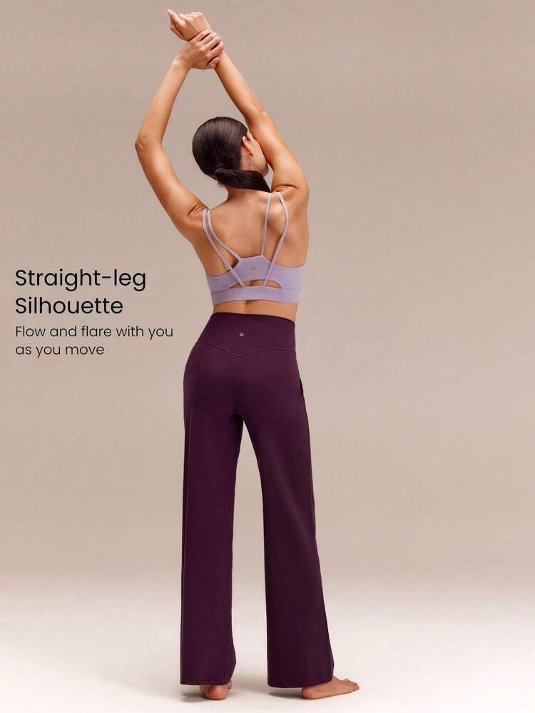 29" FeatherFit™ Crossover Wide Leg Pocket Pants Daily Casual   Spring Summer