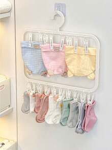 1 pieza Percha multifuncional ahorradora de espacio para calcetines y ropa interior - Tendedero eficiente, ideal para decoración de dormitorio, baño y dormitorio, decoración de festivales, decoración de habitaciones, decoración del hogar, decoración de dormitorio, vestidos, pantalones, zapatos, jeans, botas, faldas, primavera, minimalista, blusas de verano - Multicolor - Ver 1