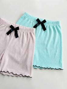 SHEIN 2PCS Women Lounge Bottoms - Multicolor - View 5