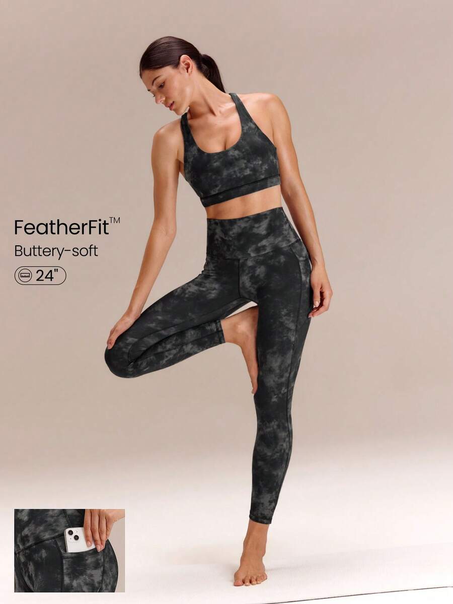 GLOWMODE Leggings De Cintura Alta Featherfit™ De 24 Pulgadas Con Bolsillo Lateral - Multicolor - Ver 1