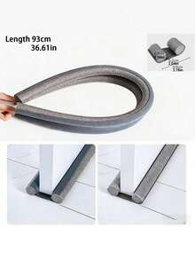 2 Pcs Door Bottom Sealing Strip, Door Bottom Insulation Sealing Strip, Door Seam Sealing Strip, Adjustable Door Bottom Sealing Strip, Windproof And Windproof Sealing Strip, Soundproof, Windproof, Insect Proof, High Durability Rubber Textile Composite Material Soundproof, Waterproof, Anti Roll Door Bottom Sealing Strip, Suitable For Bedroom Doors, Home Decoration, Heat-Insulating, Windproof Sealing Strip, Silent Home Sealing Barrier Protection. - multicolor - View 3