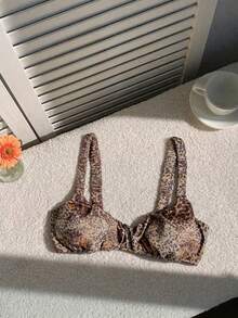 Elavelle Women's Random Print Ruched Bikini Top, Spring/Summer - Multicolor - View 4