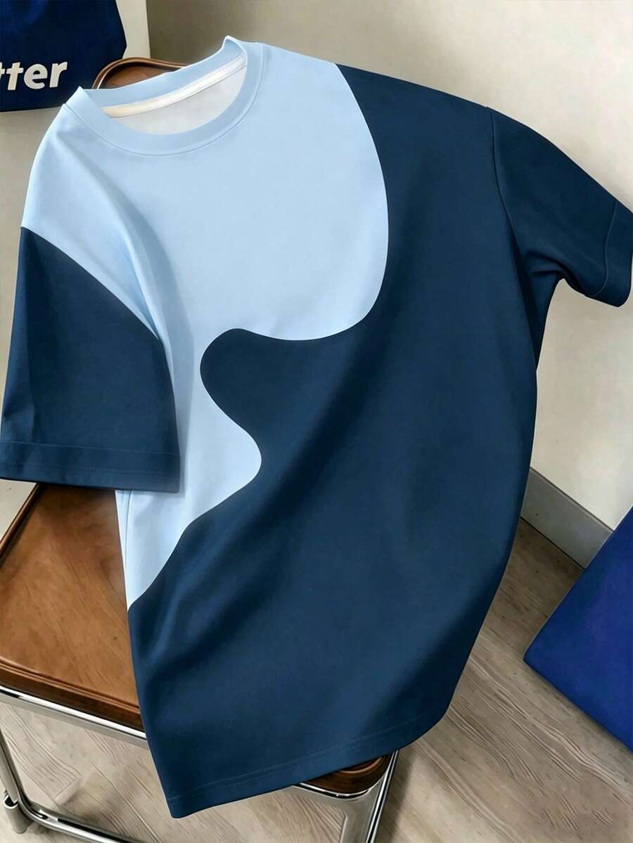 Daypath 男士时尚夏季休闲运动服,男士上衣,腹部肌肉处饰有鸭子图案印花设计 - 彩色 - 查看 1