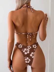 Swim Mod Bikini Motif Bunga, Ideal untuk Liburan/Pantai di Musim Panas - MultiWarna - View 2