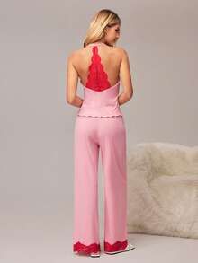 HautHeat Conjuntos de ropa de descanso para mujer - Rosado Sandía - Ver 2