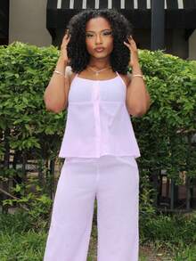 Steph T 女士日常两件套服装 - 粉色 - 查看 4