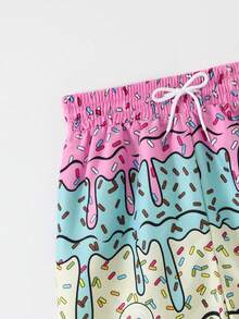 Tween Boy 全身印花结饰沙滩短裤 - 彩色 - 查看 4