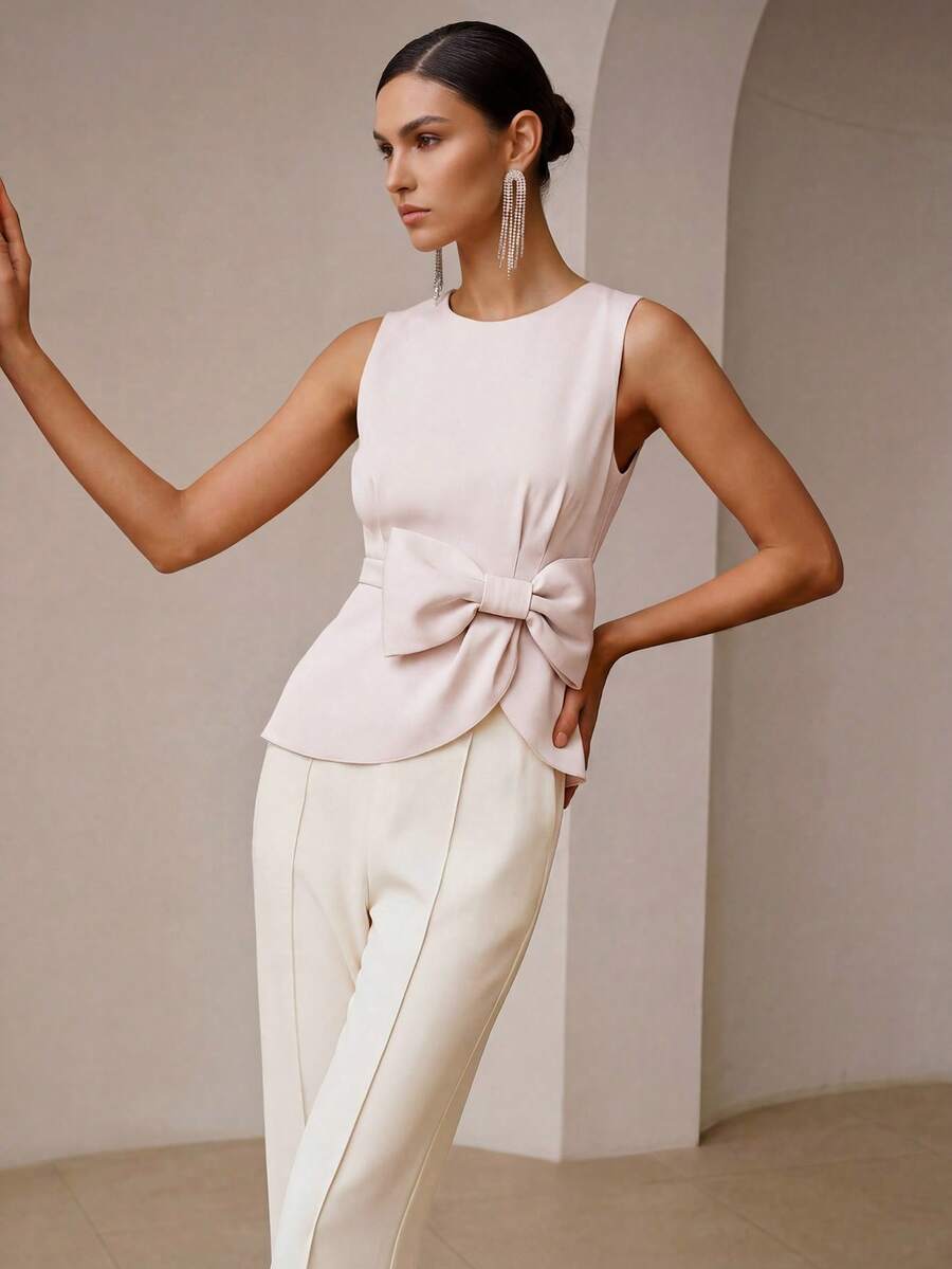 ZEYLAH Detalhe Do Arco Blusa