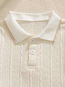 Souflis Souflis 2 pièces/Set Chemise à manches courtes style français et short kaki pour bébé/tout-petit garçon, convient pour le printemps/été, les vacances, l'école et d'autres occasions - Nude - Voir 5