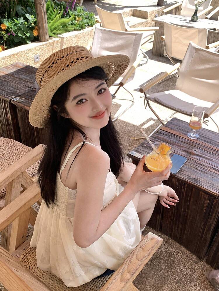 Women's Korean Style Solid Color Twist Knot Sleeveless Camisole, Fresh For Spring/Summer