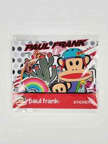 Paul Frank X SHEIN 卡通图案涂鸦贴纸，适合学生、青少年、男女使用，可用于笔记本、日记本、手工艺品等物品。也可用于个性化装饰滑板、笔记本电脑和行李箱。背面采用可移除胶，易于撕下且不留残胶。 - 多色 - 查看 6
