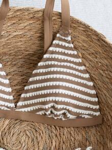 Swim Chiccia 2026 Spring/Summer New Sexy Bikini Set, Halter Neck Striped Swimwear, Two Pieces Swimwear - Multicolor - View 6